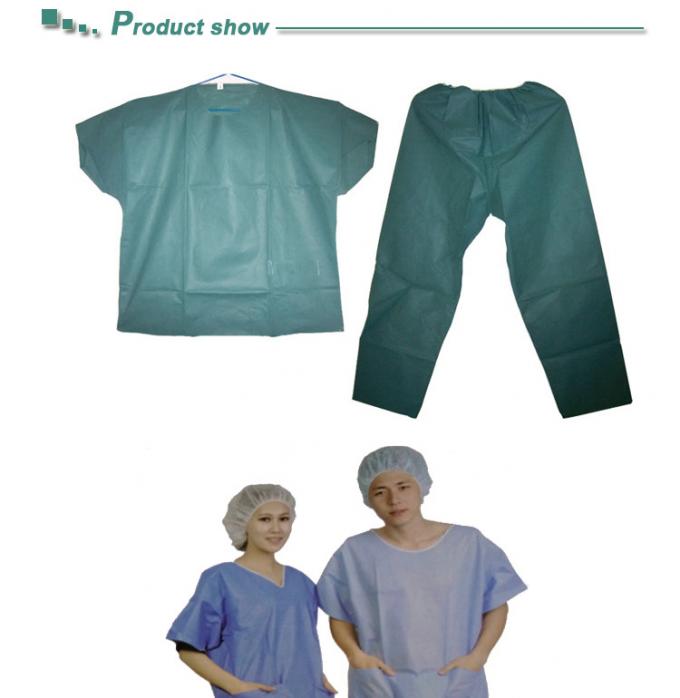 داغ! پیراهن و شلوار اسکراب جراحی ، لباس جراحی یکبار مصرف بیمارستان