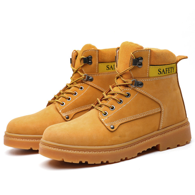 Breathable And Lightweight High-Top Work Shoes Cowhide Welding Shoes