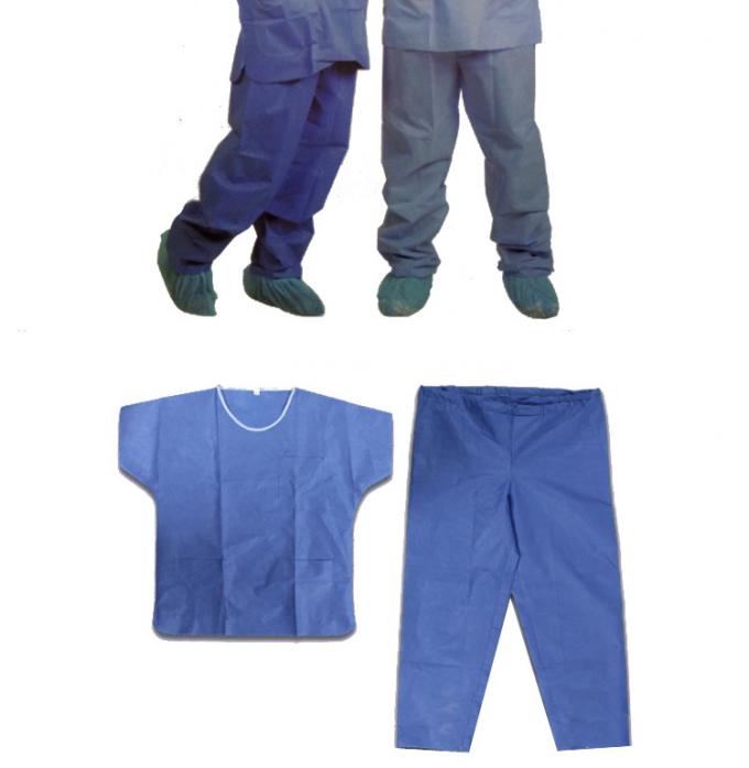 داغ! پیراهن و شلوار اسکراب جراحی ، لباس جراحی یکبار مصرف بیمارستان