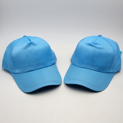 کلاه کارگاه پلی استر ضد ایستاتیک اتاق تمیز ESD کار کلاه Snapback با بند قابل تنظیم